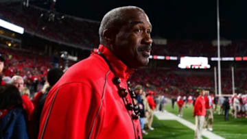 Oct 6, 2012; Columbus, OH, USA; Ohio State Buckeyes athletic director Gene Smith on the sidelines prior to the game against the Nebraska Cornhuskers at Ohio Stadium. Mandatory Credit: Andrew Weber-USA TODAY Sports