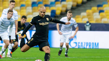 Martin Braithwaite of FC Barcelona. (Photo by Stanislav Vedmid/DeFodi Images via Getty Images)