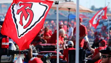KANSAS CITY, MO - SEPTEMBER 07: Fans tailgate before the game between the Kansas City Chiefs and the Tennessee Titans at Arrowhead Stadium on September 7, 2014 in Kansas City, Missouri. (Photo by Wesley Hitt/Getty Images)