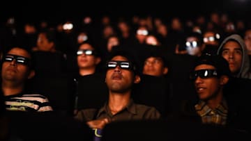 Venezuelan filmgoers watch the first screening in Venezuela of Marvel Studios' "Avengers: Endgame" at a cinema in Caracas on early April 26, 2019. - The "Avengers: Endgame" movie was screened early morning in Caracas to work around blackout and safety issues. (Photo by Federico PARRA / AFP) (Photo credit should read FEDERICO PARRA/AFP/Getty Images)