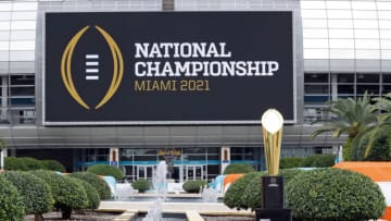 The College Football Playoff National Championship Trophy (Photo by Joel Auerbach/Getty Images)