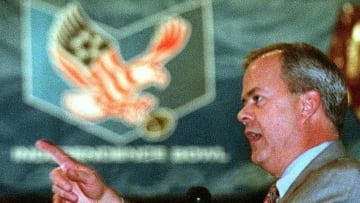 David Cutcliffe speaks during Ole Miss' 1999 trip to the Independence Bowl. Now the head coach of Duke, Cutcliffe will attempt to win his fourth I-Bowl on Thursday.Davidcutcliffeibowl