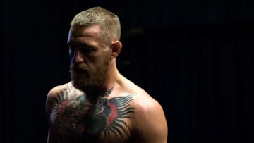 LAS VEGAS, NV - MARCH 5: Conor McGregor warms up backstage during the UFC 196 in the MGM Grand Garden Arena on March 5, 2016 in Las Vegas, Nevada. (Photo by Brandon Magnus/Zuffa LLC/Zuffa LLC via Getty Images)