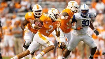 KNOXVILLE, TN - SEPTEMBER 09: Jarrett Guarantano