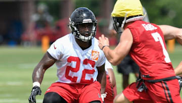 Jun 15, 2016; Flowery Branch, GA, USA; Atlanta Falcons safety Keanu Neal (22) Mandatory Credit: Dale Zanine-USA TODAY Sports