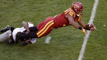 AMES, IA - NOVEMBER 11: Running back David Montgomery