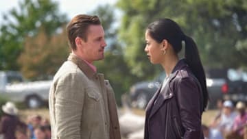 Nancy Drew -- "The Secret of the Old Morgue" -- Image Number: NCD102b_0093bb.jpg -- Pictured (L-R): Riley Smith as Ryan and Leah Lewis as George -- Photo: Robert Falconer/The CW -- © 2019 The CW Network, LLC. All Rights Reserved.