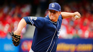 ST. LOUIS, MO - APRIL 7: Aaron Loup #38 of the San Diego Padres delivers a pitch against the St. Louis Cardinals in the eighth inning at Busch Stadium on April 7, 2019 in St. Louis, Missouri. (Photo by Dilip Vishwanat/Getty Images)