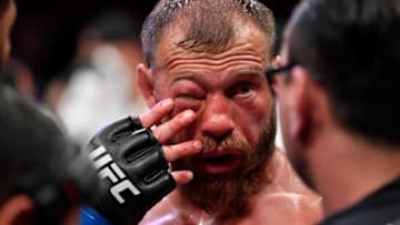 CHICAGO, IL - JUNE 08: Donald Cerrone reacts after the conclusion of his lightweight bout against Tony Ferguson during the UFC 238 event at the United Center on June 8, 2019 in Chicago, Illinois. (Photo by Jeff Bottari/Zuffa LLC/Zuffa LLC via Getty Images)