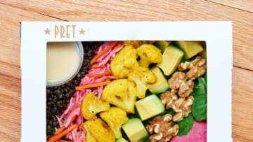 Photo: Vegan Turmeric Cauliflower and Lentil Salad with Lemon Shallot Dressing.. Image Courtesy Pret A Manger