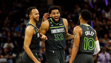 Kyle Anderson, Karl-Anthony Towns, Mike Conley, Minnesota Timberwolves (Photo by David Berding/Getty Images)