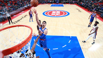 DETROIT, MI - DECEMBER 22: Enes Kanter #00 of the New York Knicks dunks against the Detroit Pistons on December 22, 2017 at Little Caesars Arena in Detroit, Michigan. Copyright 2017 NBAE (Photo by Brian Sevald/NBAE via Getty Images)