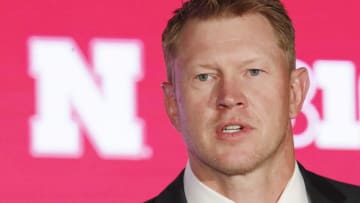 Former Nebraska football head coach Scott Frost speaks (Jim Young-USA TODAY Sports)