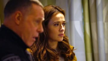 CHICAGO P.D. -- "I Was Here" Episode 713 -- Pictured: (l-r) Jason Beghe as Sergeant Hank Voight, Marina Squerciati as Officer Kim Burgess -- (Photo by: Elizabeth Sisson/NBC)