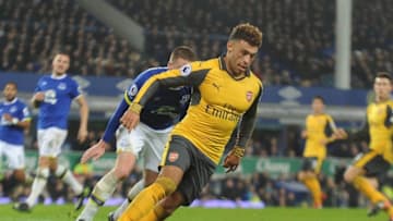 LIVERPOOL, ENGLAND - DECEMBER 13: Alex Oxlade-Chamberlain of Arsenal during the Premier League match between Everton and Arsenal at Goodison Park on December 13, 2016 in Liverpool, England. (Photo by Stuart MacFarlane/Arsenal FC via Getty Images)