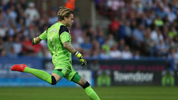 HUDDERSFIELD, ENGLAND - JULY 20: Loris Karius of Liverpool during the Pre-Season Friendly match between Huddersfield Town and Liverpool at the Galpharm Stadium on July 20, 2016 in Huddersfield, England. (Photo by Nigel Roddis/Getty Images)