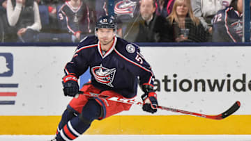 COLUMBUS, OH - JANUARY 2: Fedor Tyutin #51 of the Columbus Blue Jackets skates against the Washington Capitals on January 2, 2016 at Nationwide Arena in Columbus, Ohio. (Photo by Jamie Sabau/NHLI via Getty Images)