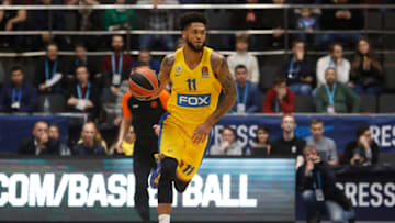Tyler Dorsey of Maccabi FOX Tel Aviv in action during the EuroLeague Basketball match between Zenit St Petersburg and Maccabi FOX Tel Aviv on December 17, 2019 at Sibur Arena in Saint Petersburg, Russia. (Photo by Mike Kireev/NurPhoto via Getty Images)