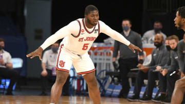 St. John's basketball guard Dylan Addae-Wusu (Photo by Mitchell Layton/Getty Images)