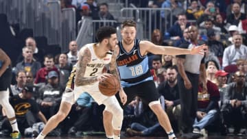 CLEVELAND, OH - JANUARY 28: Matthew Dellavedova #18 of the Cleveland Cavaliers plays defense against the New Orleans Pelicans on January 28, 2020 at Rocket Mortgage FieldHouse in Cleveland, Ohio. NOTE TO USER: User expressly acknowledges and agrees that, by downloading and/or using this Photograph, user is consenting to the terms and conditions of the Getty Images License Agreement. Mandatory Copyright Notice: Copyright 2020 NBAE (Photo by David Liam Kyle/NBAE via Getty Images)