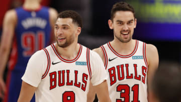 Zach LaVine, Tomas Satoransky, Chicago Bulls Mandatory Credit: Raj Mehta-USA TODAY Sports