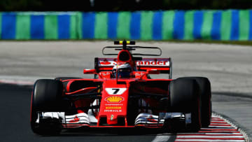 BUDAPEST, HUNGARY - JULY 30: Kimi Raikkonen of Finland driving the (7) Scuderia Ferrari SF70H on track during the Formula One Grand Prix of Hungary at Hungaroring on July 30, 2017 in Budapest, Hungary. (Photo by Dan Mullan/Getty Images)