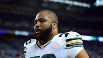 Nov 28, 2013; Detroit, MI, USA; Green Bay Packers tackle Derek Sherrod (78) against the Detroit Lions at Ford Field. Mandatory Credit: Andrew Weber-USA TODAY Sports