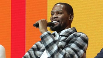 Former OKC Thunder player Kevin Durant offers tricks and treats to former teammates (Photo by Taylor Hill/Getty Images)