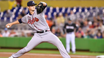 Michael Soroka #40 of the Atlanta Braves. (Photo by Mark Brown/Getty Images)