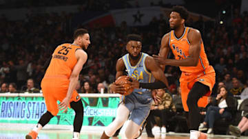 LOS ANGELES, CA - FEBRUARY 16: Jaylen Brown