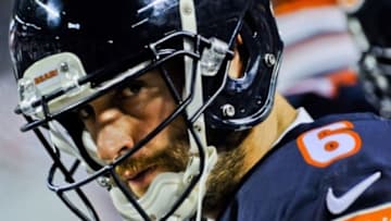 Dec 4, 2014; Chicago, IL, USA; Chicago Bears quarterback Jay Cutler (6) in their game against the Dallas Cowboys at Soldier Field. Mandatory Credit: Matt Marton-USA TODAY Sports