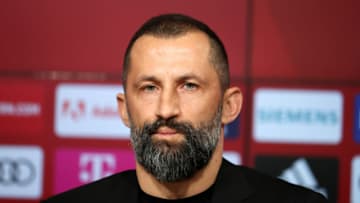MUNICH, GERMANY - MARCH 25: Hasan Salihamidzic Sporting director of FC Bayern Muenchen speak to the media during a press conference to announce the new signing of a head coach at Allianz Arena on March 25, 2023 in Munich, Germany. (Photo by Stefan Matzke - sampics/Getty Images)
