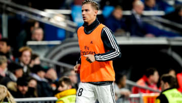 MADRID, SPAIN - JANUARY 24: Marcos Llorente of Real Madrid during the Spanish Copa del Rey match between Real Madrid v Girona at the Santiago Bernabeu on January 24, 2019 in Madrid Spain (Photo by David S. Bustamante/Soccrates/Getty Images)