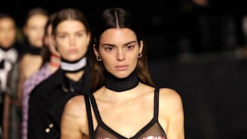 LONDON, ENGLAND - FEBRUARY 17: Kendall Jenner walks the runway during the finale at the Burberry show during London Fashion Week February 2020 on February 17, 2020 in London, England. (Photo by John Phillips/BFC/Getty Images for BFC)