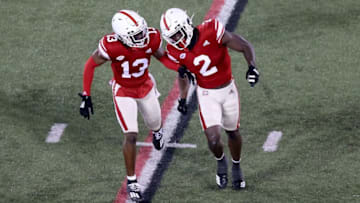 Kei-Trel Clark #13 and Chandler Jones #2 of the Louisville Cardinals (Photo by Andy Lyons/Getty Images)