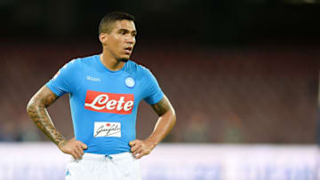 NAPLES, ITALY - OCTOBER 26: Allan Marques Loureiro of Napoli in action during the Serie A match between SSC Napoli and Empoli FC at Stadio San Paolo on October 26, 2016 in Naples, Italy. (Photo by Francesco Pecoraro/Getty Images)