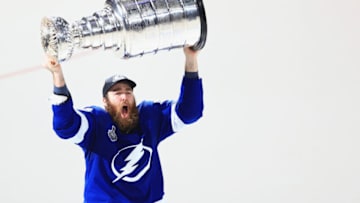 TAMPA, FLORIDA - JULY 07: David Savard (Photo by Mike Ehrmann/Getty Images)