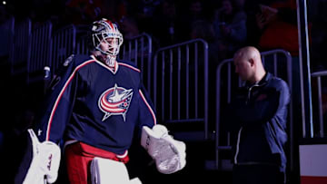 Apr 9, 2016; Columbus, OH, USA; Columbus Blue Jackets goalie Sergei Bobrovsky (72) Mandatory Credit: Aaron Doster-USA TODAY Sports