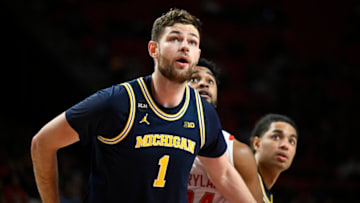 Hunter Dickinson #1 of the Michigan Wolverines (Photo by G Fiume/Getty Images)