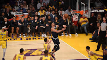 LOS ANGELES, CA - OCTOBER 25: Jamal Murray #27 of the Denver Nuggets shoots the ball against the Los Angeles Lakers on October 25, 2018 at Staples Center in Los Angeles, California. NOTE TO USER: User expressly acknowledges and agrees that, by downloading and/or using this photograph, User is consenting to the terms and conditions of the Getty Images License Agreement. Mandatory Copyright Notice: Copyright 2018 NBAE (Photo by Adam Pantozzi/NBAE via Getty Images)