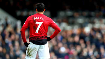 LONDON, ENGLAND - FEBRUARY 09: Alexis Sanchez of Manchester United during the Premier League match between Fulham FC and Manchester United at Craven Cottage on February 9, 2019 in London, United Kingdom. (Photo by Chloe Knott - Danehouse/Getty Images)