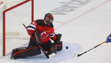 New Jersey Devils goaltender Scott Wedgewood (41): (Ed Mulholland-USA TODAY Sports)