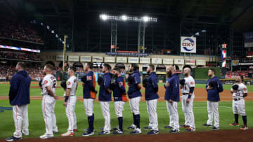 Houston Astros players (Photo by Loren Elliott/MLB Photos via Getty Images)