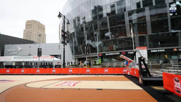 A general view of the exterior of the Sprint Center. (Photo by Jamie Squire/Getty Images)