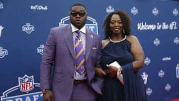 Apr 28, 2016; Chicago, IL, USA; Jarran Reed (Alabama) arrives on the red carpet before the 2016 NFL Draft at Auditorium Theatre. Mandatory Credit: Kamil Krzaczynski-USA TODAY Sports