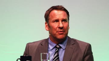 BOURNEMOUTH, ENGLAND - MARCH 19: Paul Merson answers questions during Gillette Soccer Saturday Live with Jeff Stelling on March 19, 2012 at the Bournemouth International Centre in Bournemouth, England. (Photo by Bryn Lennon/Getty Images)