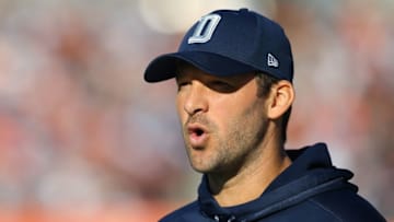 Nov 6, 2016; Cleveland, OH, USA; Dallas Cowboys quarterback Tony Romo (9) at FirstEnergy Stadium. The Cowboys won 35-10. Mandatory Credit: Aaron Doster-USA TODAY Sports