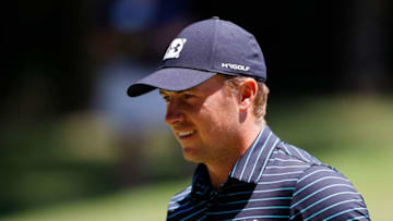 FORT WORTH, TEXAS - JUNE 12: Jordan Spieth of the United States walks on the eighth hole during the second round of the Charles Schwab Challenge on June 12, 2020 at Colonial Country Club in Fort Worth, Texas. (Photo by Ronald Martinez/Getty Images)