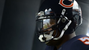 Sep 8, 2013; Chicago, IL, USA; Chicago Bears outside linebacker James Anderson (50) takes the field against the Cincinnati Bengals at Soldier Field. Chicago defeats Cincinnati 24-21. Mandatory Credit: Mike DiNovo-USA TODAY Sports