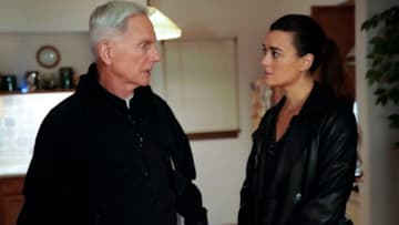 "The North Pole" - Gibbs and the team assist Ziva (Cote de Pablo) with "the one thing" she said she would need to take care of before returning to her family, on NCIS, Tuesday, Dec. 17 (8:00-9:00 PM, ET/PT) on the CBS Television Network. Pictured: Mark Harmon as NCIS Special Agent Leroy Jethro Gibbs, Cote de Pablo as Ziva David. Photo: Greg Gayne/CBS ©2019 CBS Broadcasting, Inc. All Rights Reserved